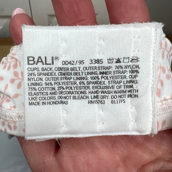 Bali Women's Passion for Comfort Minimizer Underwire Bra 42DD Pink Leaf Print - Picture 8 of 9